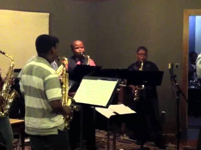 Chicago Jesuit Academy Jazz Band Records "Doxy" at Uptown Recording Studio (0:55)