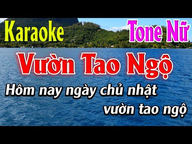 Vườn Tao Ngộ Karaoke Tone Nữ Karaoke Lâm Organ - Beat Mới