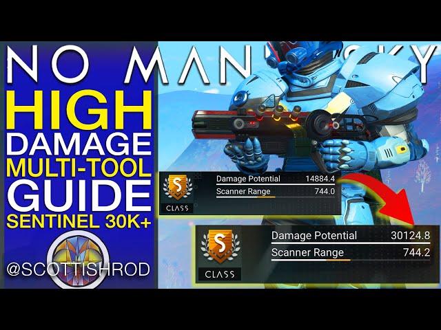 Maximise Multi-Tool Damage - Best Sentinel Multitool Mods No Man's Sky 2024 - NMS Scottish Rod