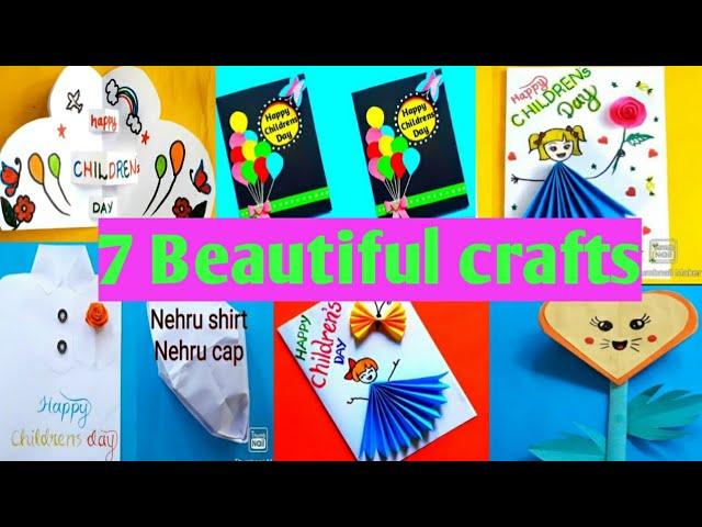 7 Children's day crafts 2021| 7 Simple and easy Childrens day craft ideas 2021 |shishudhinam crafts