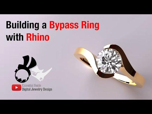 Part #1 ByPass Ring in Rhino 8.0  #rhinoceros3d #cad #rhinotutorial  #bypass #ring