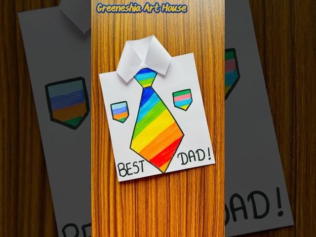 Cute & Easy Father’s Day Card  #shorts #diy #fathersday #shortvideo