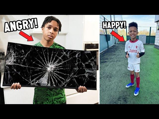 HE SMASHED HIS £500 GAMING MONITOR + THIAGO'S FIRST 1-2-1 FOOTBALL SESSION!