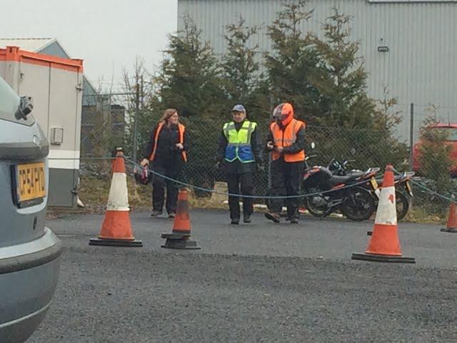 SCOTTISH LASS 1ST TIME ON A GEARED MOTORBIKE AT PRO SCOT passes bike bike test 12 weeks later