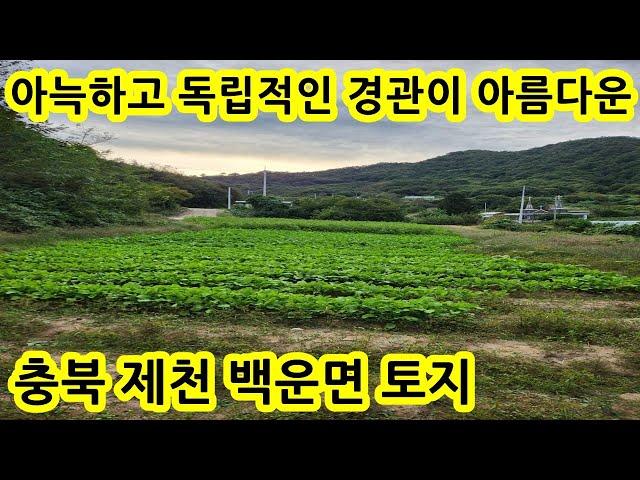 경관이 멋진 아늑한 독립적인 충북 제천 백운면 토지 매매 땅 매물 주말농장 유명관광지 인근 406평 계획관리 10,500만원