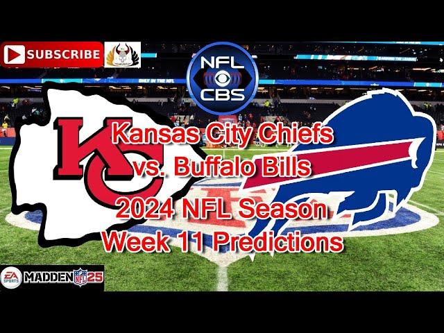 Kansas City Chiefs vs. Buffalo Bills | 2024 NFL Season Week 11 | Predictions Madden NFL 25