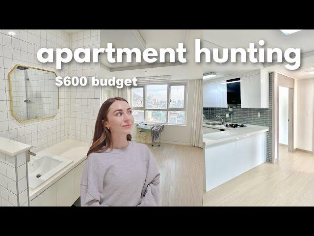 APARTMENT HUNTING IN KOREA ($600) touring, rent prices + tips