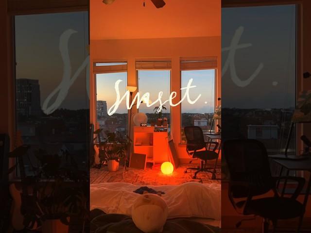 What I imagine doodling the sunset would look like️ #sunset #cozyliving #roomdecor #animation