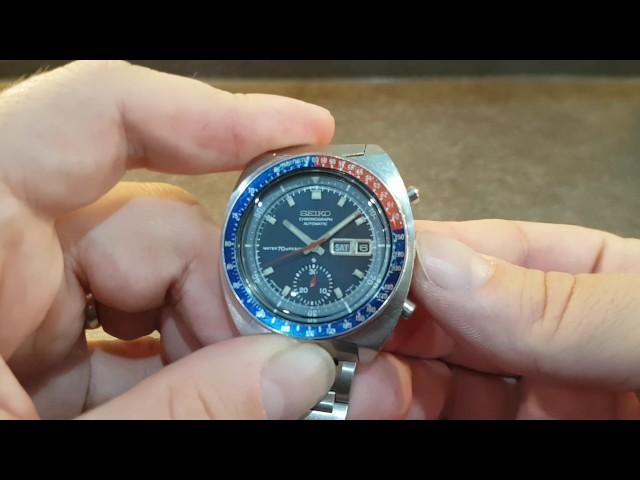 1971 Seiko Pepsi chronograph vintage watch  6139-6002