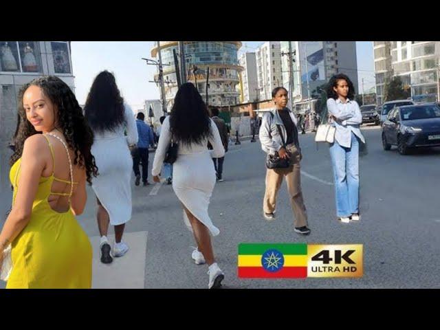 Beautiful Girls on street of Addis Ababa,  Ethiopia ,  Addis Ababa walking Tour 2025