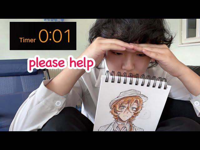 1 hour art challenge except I kinda suck (feat. Chuuya)