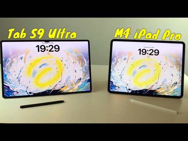 Apple M4 13" iPad Pro 2024 vs Samsung Tab S9 Ultra  - Features Comparison - Which one is Best