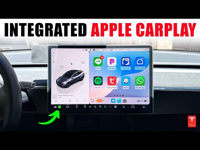New Tesla Model Y/3 Integrated Apple CarPlay & Android Auto Upgrade! #tesla