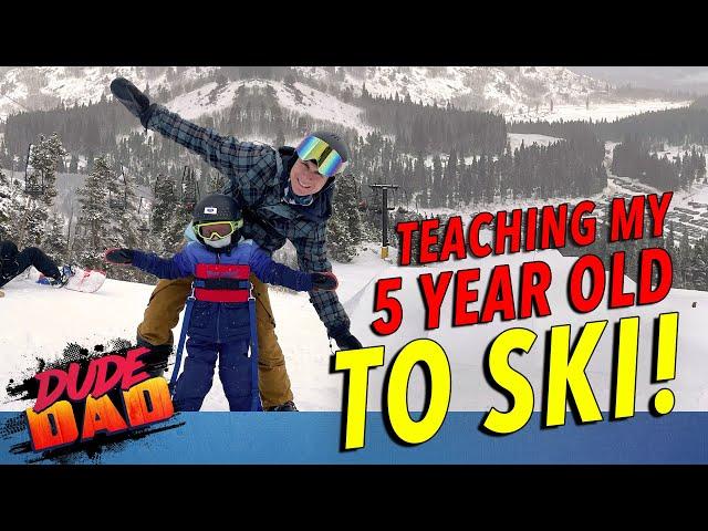 Teaching my 5 year old to Ski!