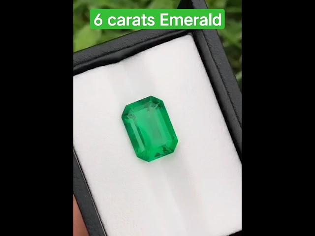 6 carats stunning faceted lab grown emerald.Buy it now!#viral#emerald#trend #shorts#trend#stones