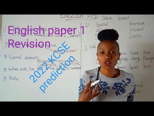 English paper 1 Revision/ KCSE 2022 prediction questions