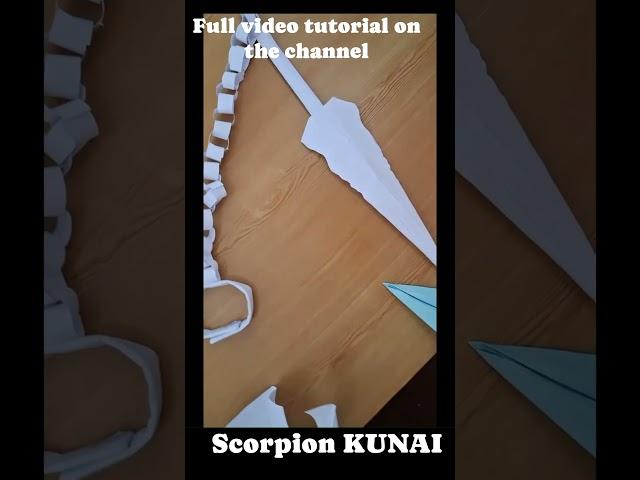 How to make Scorpion KUNAI from Mortal Kombat #a4papercraft#craftidea#shortfeed #shortviral#trending