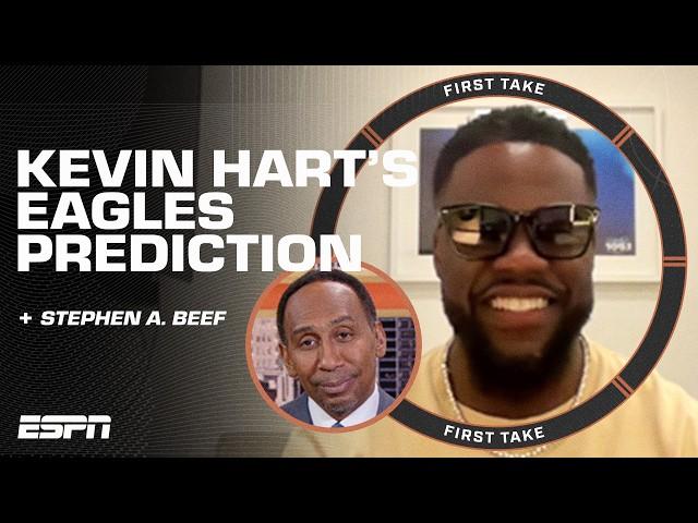 FLY EAGLES FLY  Kevin Hart's Super Bowl prediction for Philly & beef with Stephen A.  | First Take