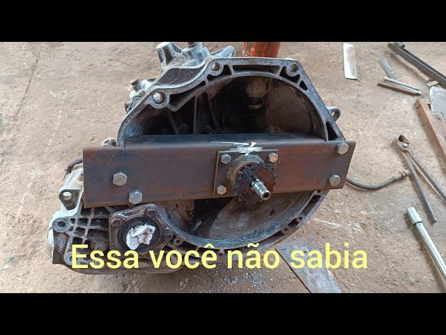 Esse acoplamento de pinhão de moto na caixa do carro ficou muito fácil de fazer agora #mig250dm