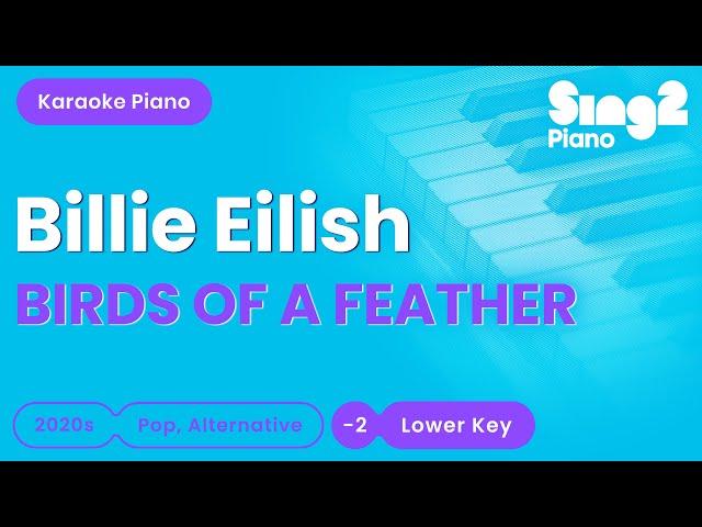 Billie Eilish - BIRDS OF A FEATHER (Lower Key) Piano Karaoke