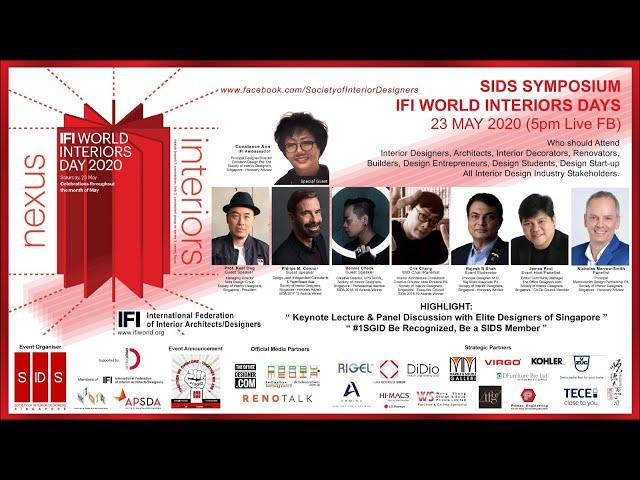 World Interiors Day 2020 by Society of Interior Designers Singapore, hosted by The Office Designer