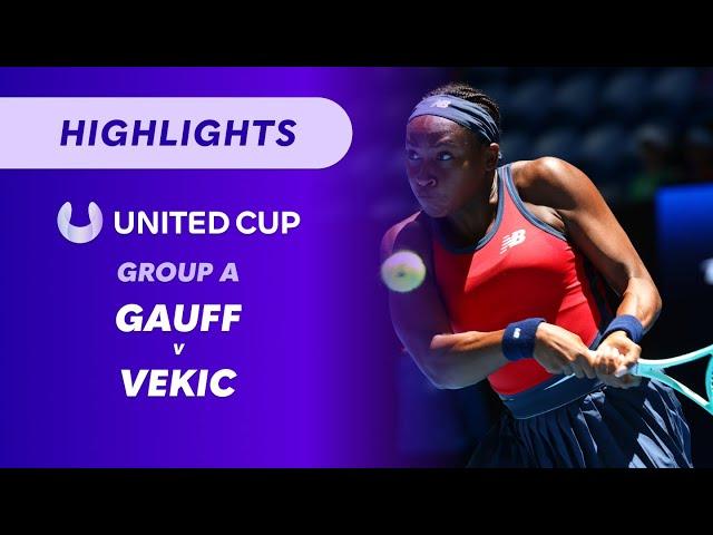 Coco Gauff (USA) v Donna Vekic (CRO) - United Cup Highlights | Wide World of Sports