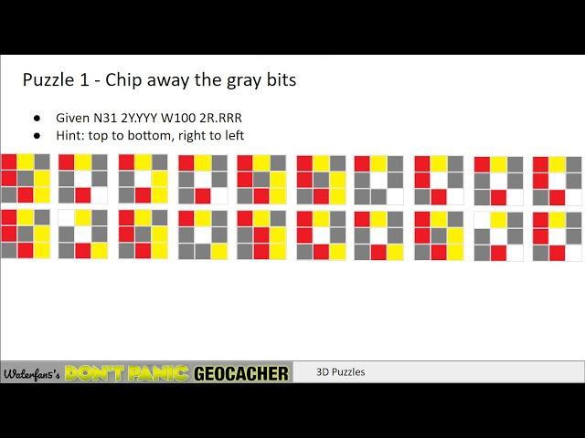 3D Puzzles - Mystery geocaches that involve thinking in the 3rd dimension.