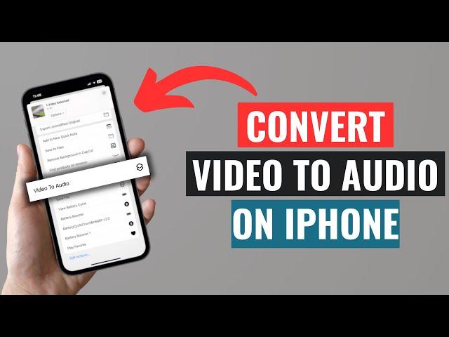 Convert Video to Audio on iPhone - Easy Tutorial