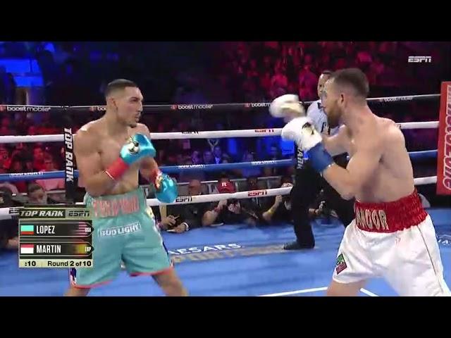 Teofimo Lopez (17-1-0) vs Sandor Martin (40-2-0) Full Fight Pelea completa