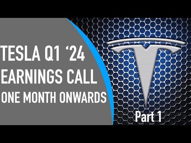 Tesla Q1 2024 Call Reaction Part 1