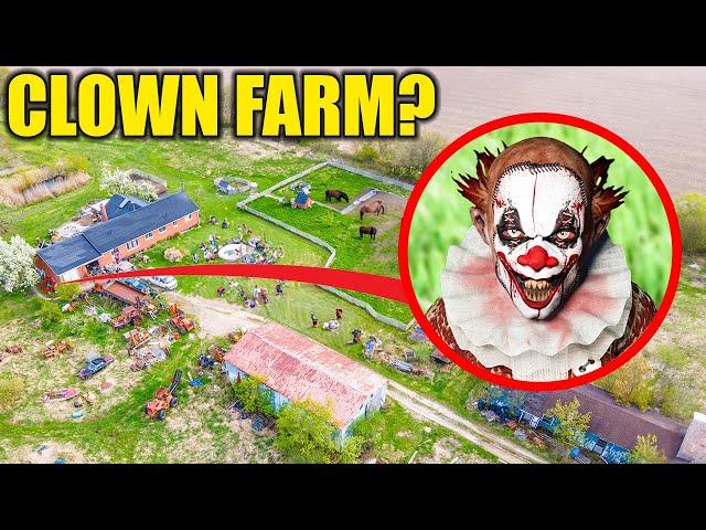 DRONE CATCHES CLOWN FARM ON ABANDONED ROAD (WE SAVED OUR FREIND)