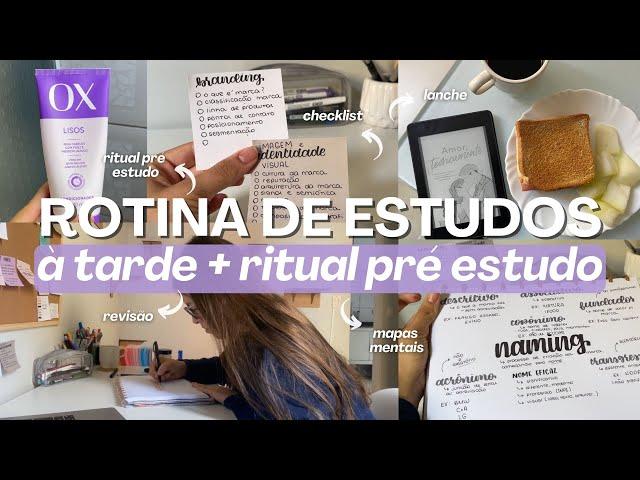 MINHA ROTINA DE ESTUDOS DA TARDE | ritual pré estudos, como estudo para as provas e dicas