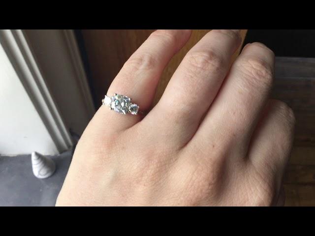 Moissanite engagement ring Meghan Markle style