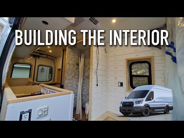 Building the Interior, Kitchen and Bathroom - Ford Transit Camper Van Build EP 5