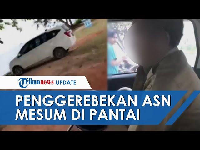 Viral Video Detik detik Pasangan Berseragam PNS Digerebek Tengah Mesum di Pinggir Pantai Trikora