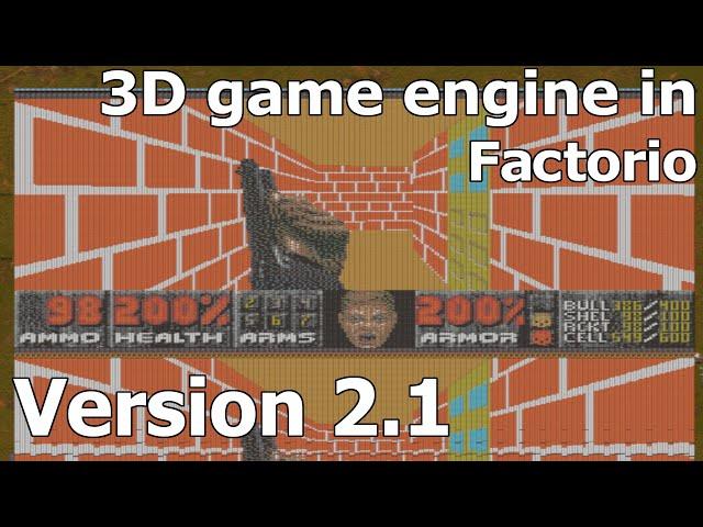 Raycasting engine in Factorio 1.1 (unmodded) - doom UI - Facto-RayO v2.1