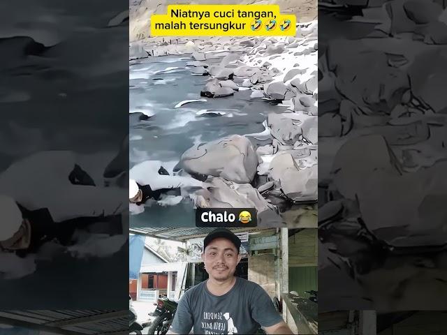 Jadi basah deh #ngakak #trending #funny