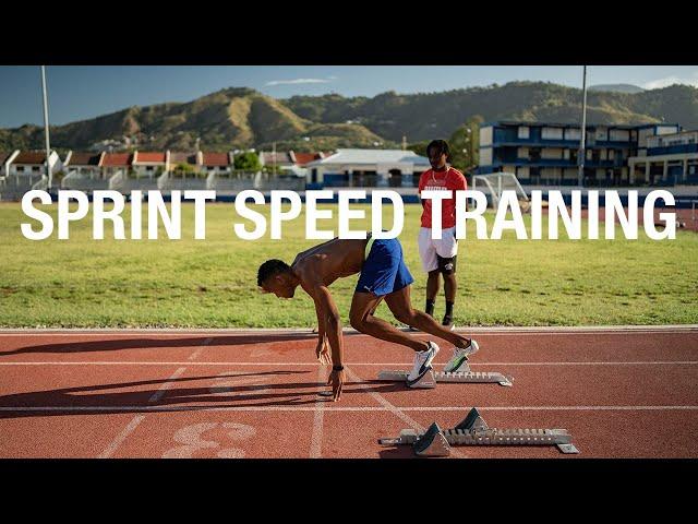 Working on sprint speed and technique 