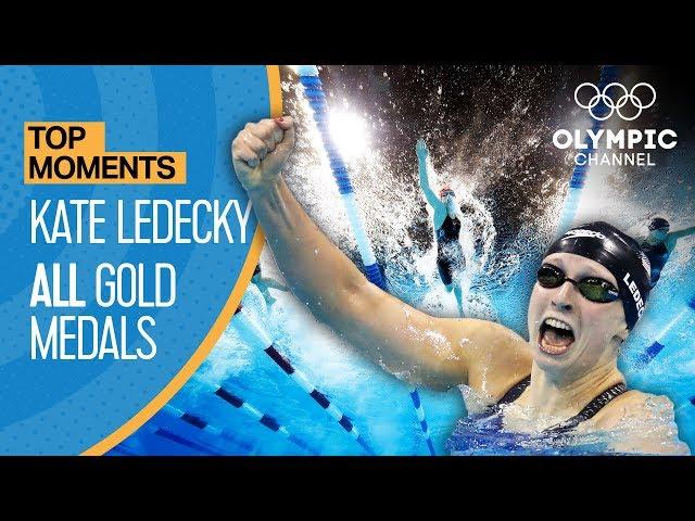 Katie Ledecky  - ALL Gold Medal Races | Top Moments