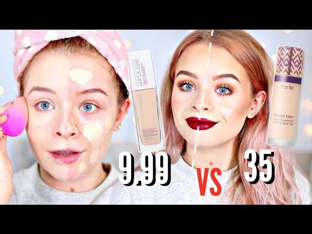 TARTE SHAPE TAPE FOUNDATION VS MAYBELLINE SUPERSTAY.. 8 HOUR WEAR TEST | sophdoesnails