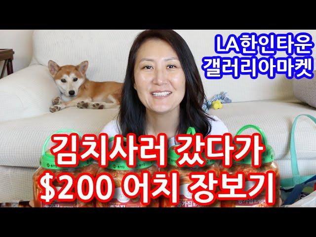 LA한인타운 김치사러 갔다가 $200 어치 장보기 갤러리아 마켓