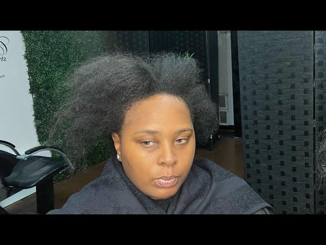 She wanted a drastic change for her natural hair.