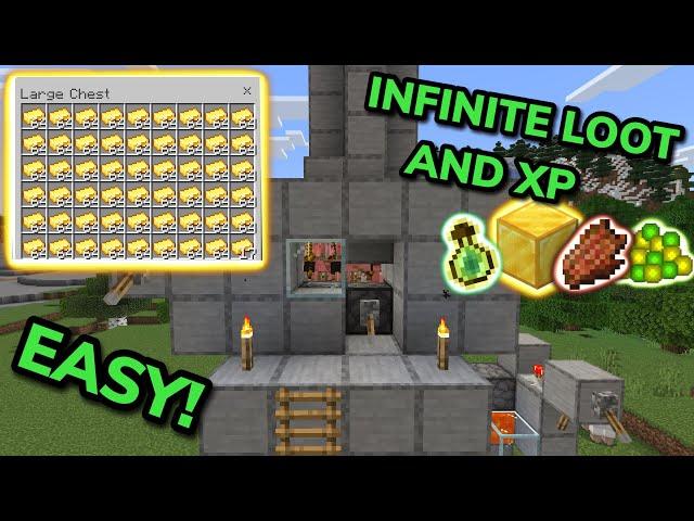 BEST SIMPLE 1.21 GOLD AND XP FARM TUTORIAL in Minecraft Bedrock (MCPE/Xbox/PS4/Switch/PC)