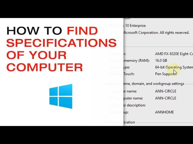  How to Find the Specifications of Your Computer