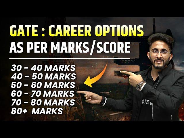 GATE : Career Options as per Marks / Score wise | GATE Marks Vs Rank