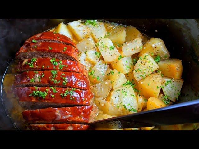 Dinner for two in the slowcooker | CROCKPOT MEATLOAF recipe