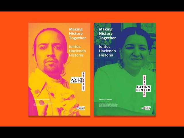 Dynamic branding for the Smithsonian Latino Center by UNO Branding.