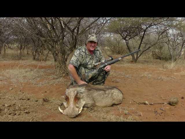 Wild Boar Hunting in Africa with a .50 Cal. Thomson Centre Muzzleloader at 60 yards