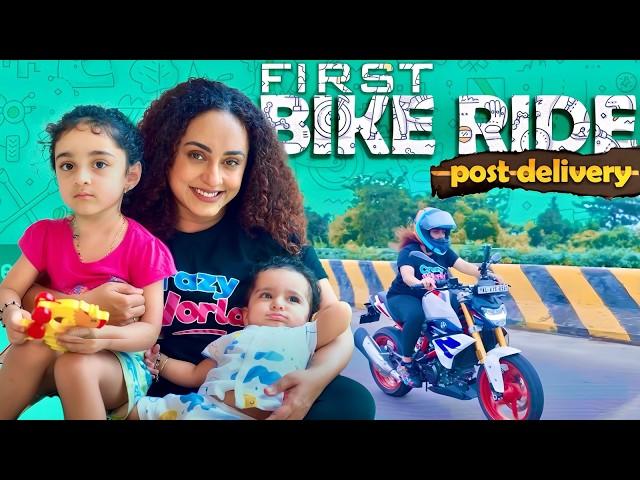 First Bike Ride | Post Delivery | Pearle Maaney | Baby Nila & Nitara