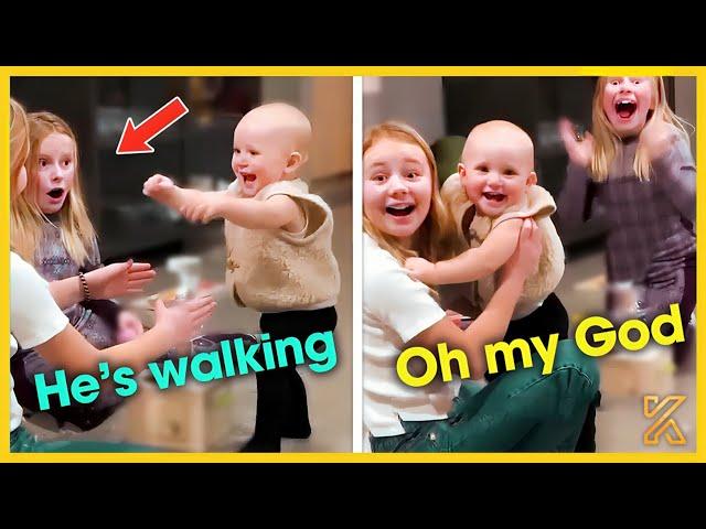  Babies Walking For The First Time Compilation 2024 | Kingdom of Discovery